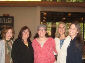 L-R: InkBlotz Writers Group members Joanne Reese, Cheri Williams, Catherine Felt, Hillari Delgado, Jennifer Vallier